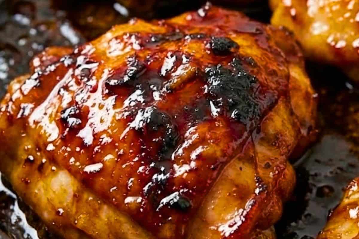 Transfer the skillet to the oven and bake for 25 to 30 minutes until cooked through. Switch the oven to grill or broil and cook for another 3 minutes until the skin is glossy, caramelised, and lightly charred.