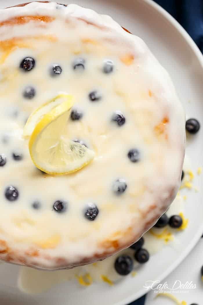 Double Blueberry Lemon Cheesecake - Blue Bowl