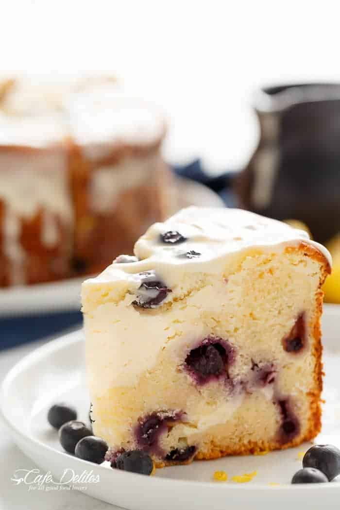 Lemon Blueberry Swirl Cheesecake - Baker by Nature