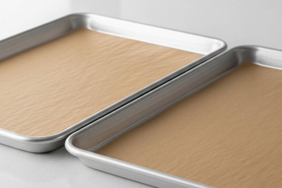 Line two baking sheets with parchment paper and set them aside.