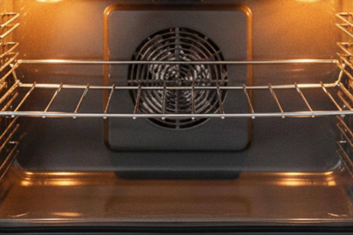 Preheating the oven.