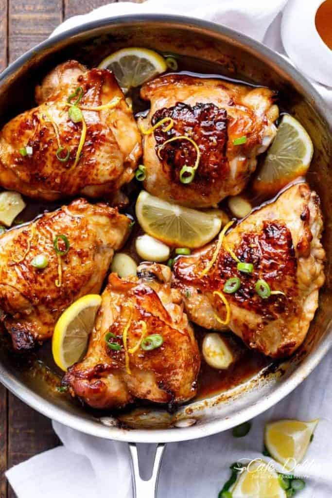 Honey Lemon Garlic Chicken - Cafe Delites