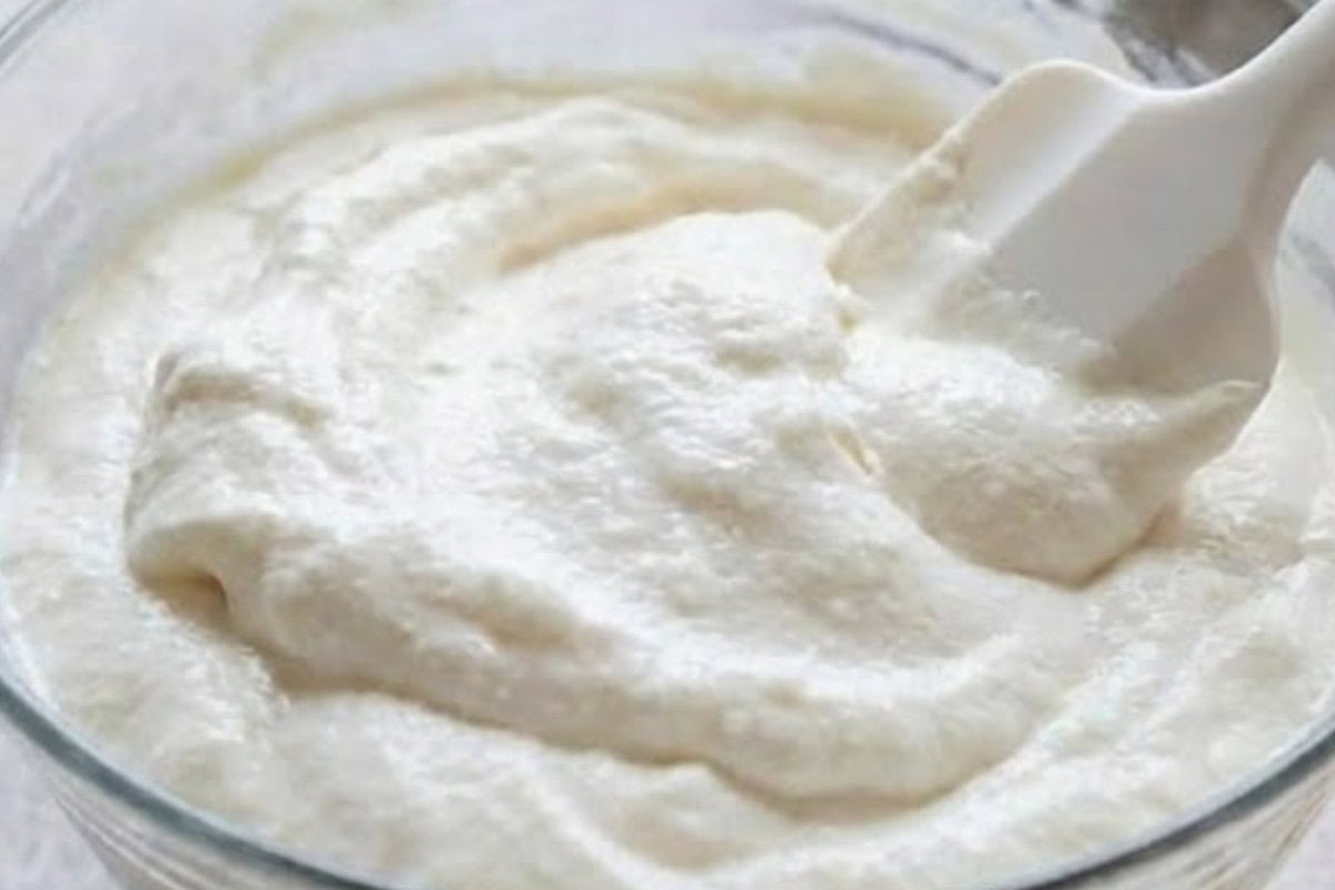 Gently fold the whipped coconut cream into the cream cheese mixture - 6