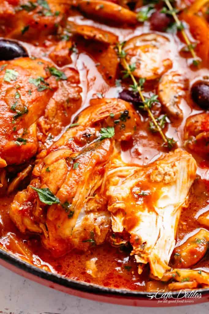 Chicken Cacciatore - Cafe Delites