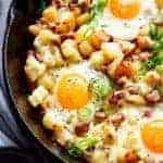 Cheesy Bacon And Egg Hash | http://cafedelites.com