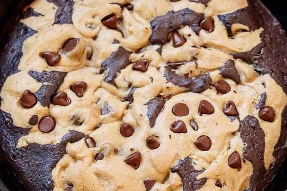 Close-up shot of Chocolate Chip Brookie. - 10