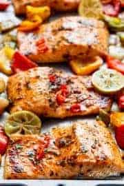 Sheet Pan Chili Lime Salmon - Cafe Delites