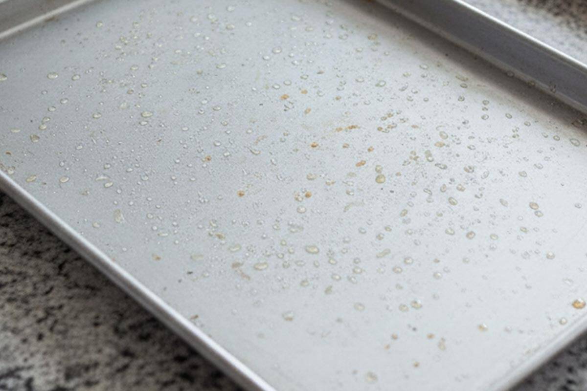 A large sheet pan sprayed lightly with oil.