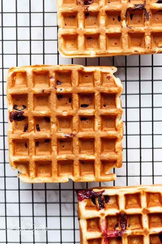Classic Blueberry Lemon Cheesecake Waffles Cafe Delites