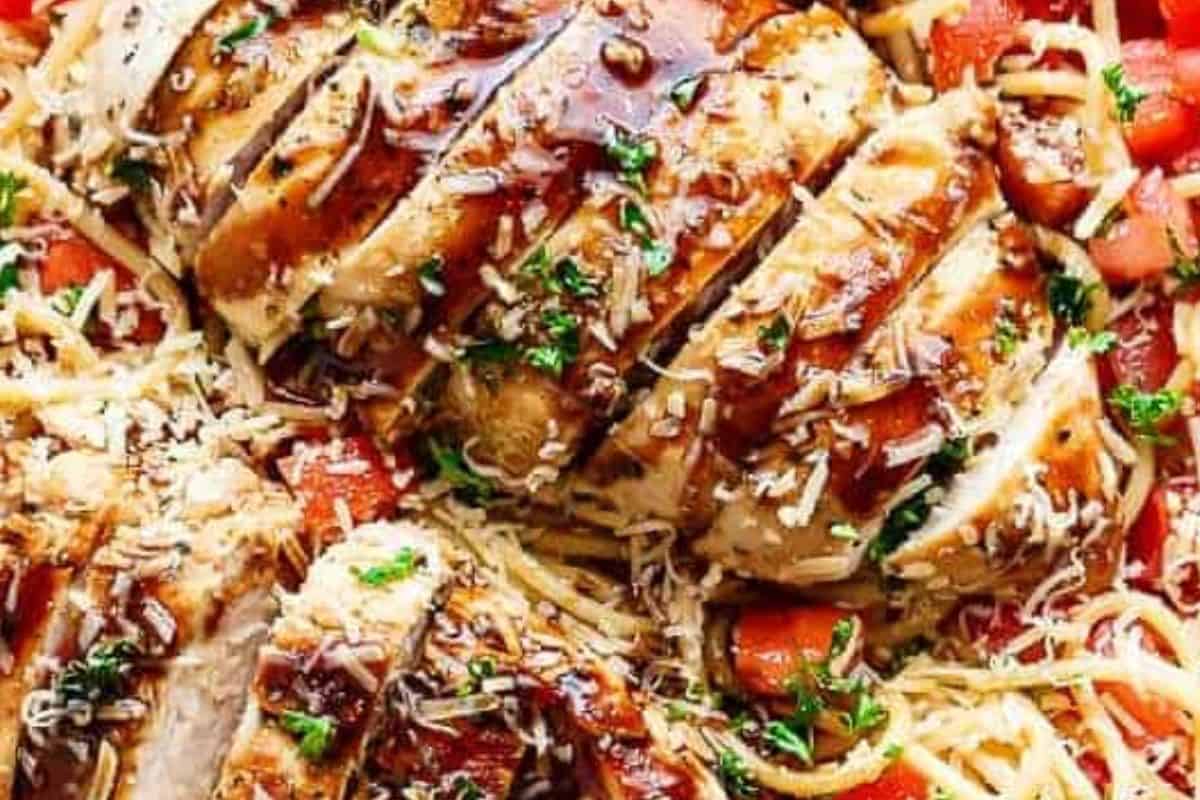 prinkle with extra parmesan and drizzle with balsamic glaze.