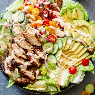 Grilled Cajun Chicken Salad with Creamy Cajun Dressing - Cafe Delites