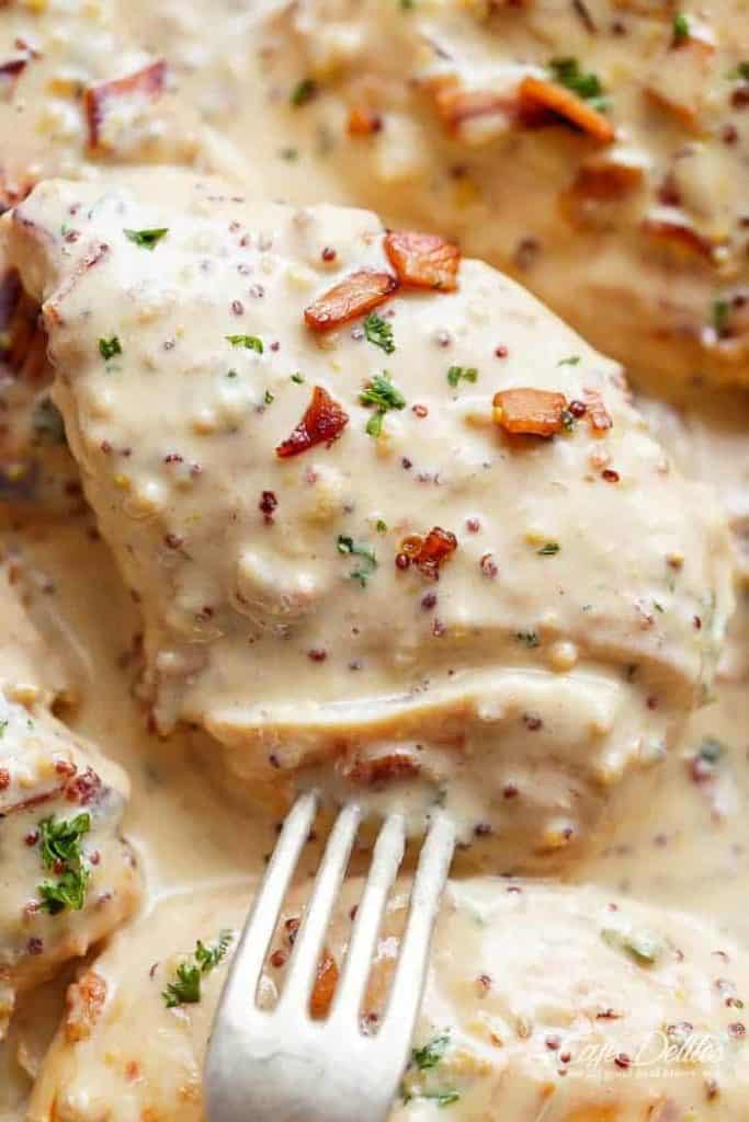 Creamy Beer Cheese Chicken With Crispy Bacon (No Heavy Cream) Cafe