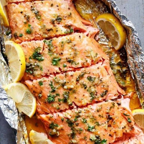 Honey Garlic Butter Salmon In Foil Recipe Cafe Delites