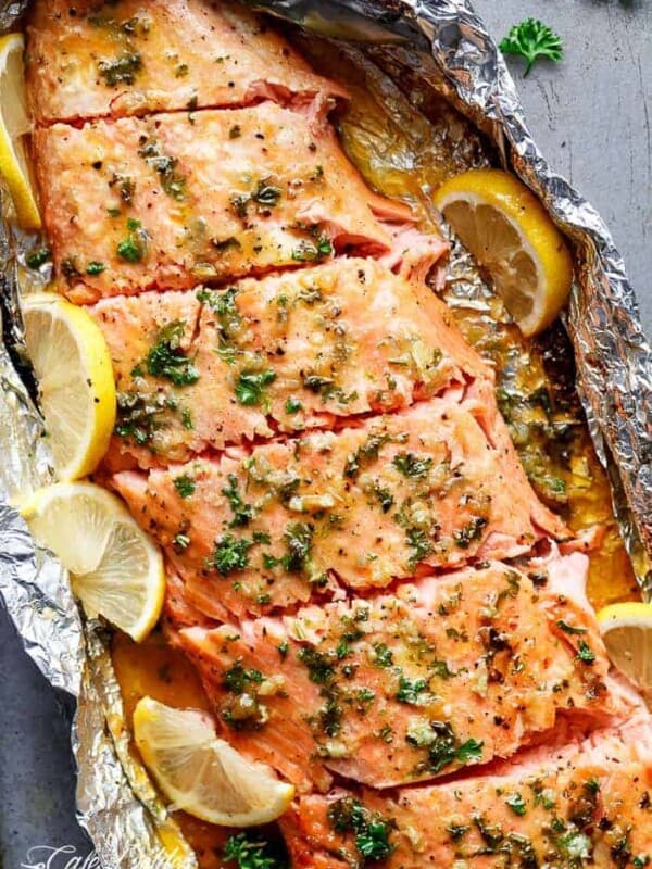 Grilled Honey Garlic Butter Salmon In Foil