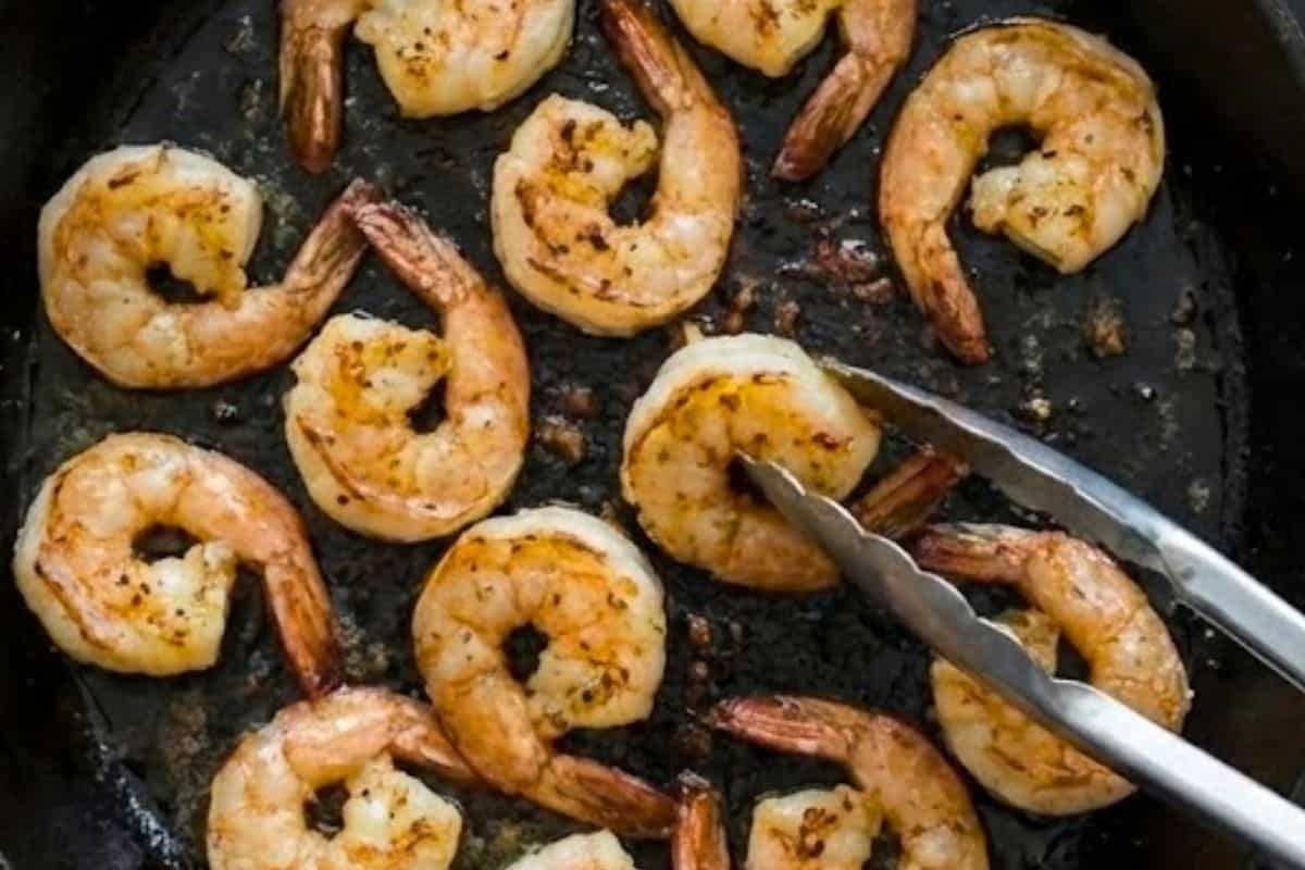 Add shrimp and cook for 2 to 3 minutes per side, just until opaque and golden. - 6
