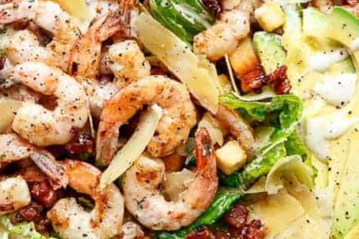 Pour the Caesar dressing over the salad and gently toss until everything is evenly coated - 9