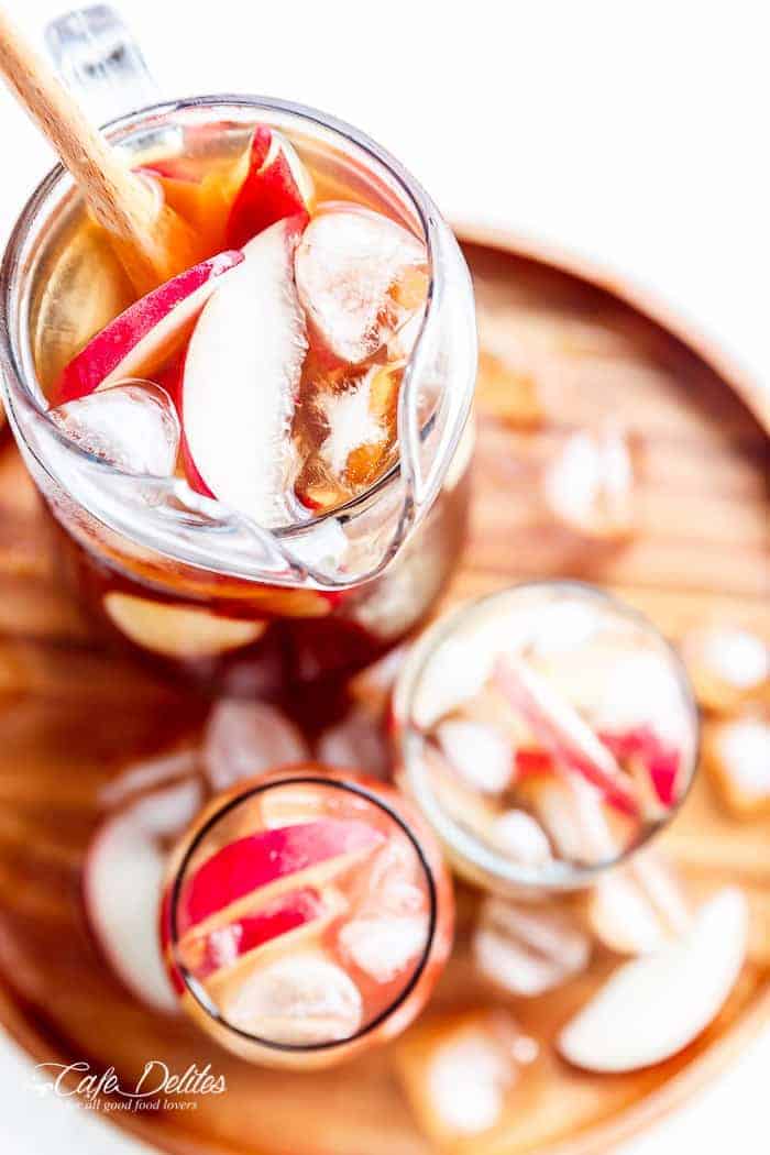 White Peach Ice Tea | https://cafedelites.com