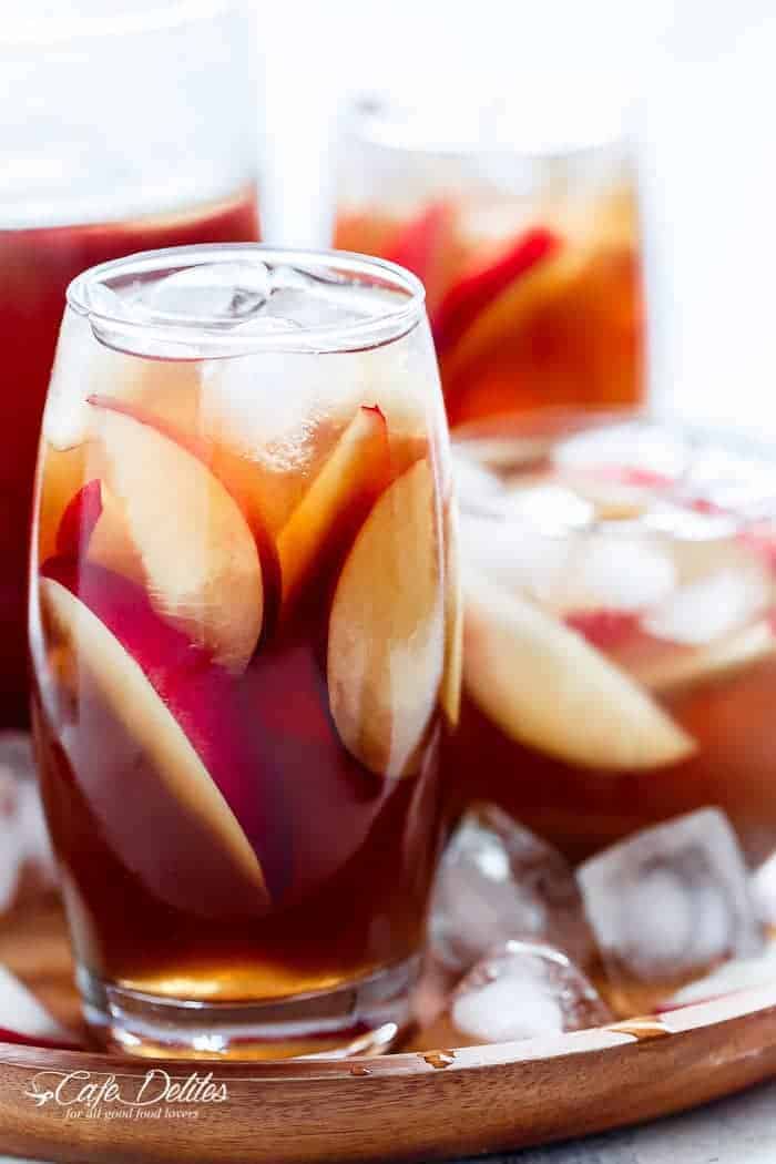 White Peach Ice Tea | https://cafedelites.com