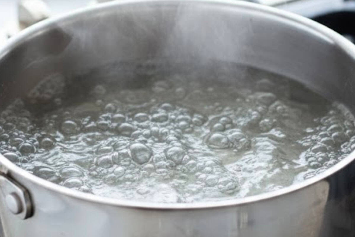 Boil the water in a kettle or large pot.