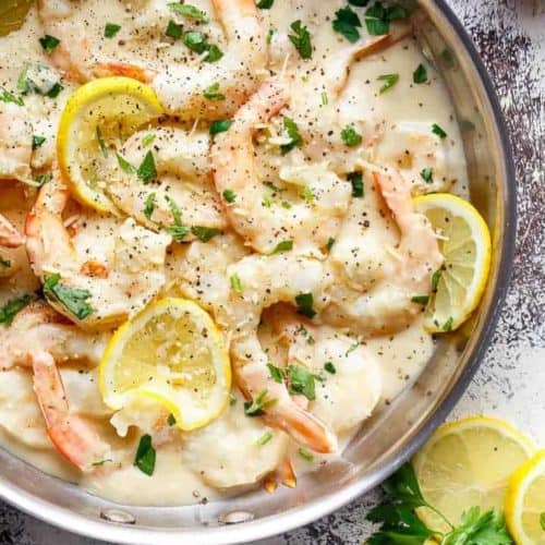 Creamy Garlic Shrimp With Parmesan (Low Carb) - Cafe Delites