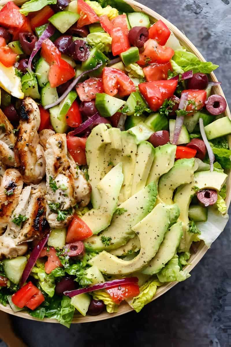 Zoom in image of Grilled Lemon Herb Mediterranean Chicken Salad