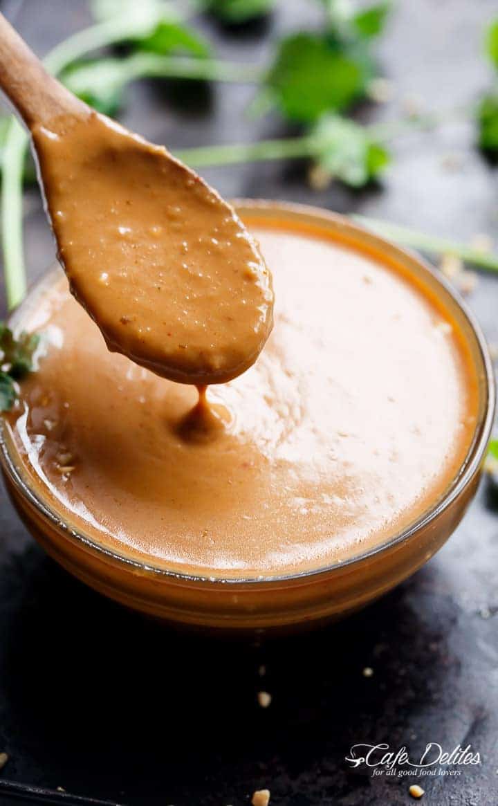 Easy Satay Dipping Sauce | https://cafedelites.com