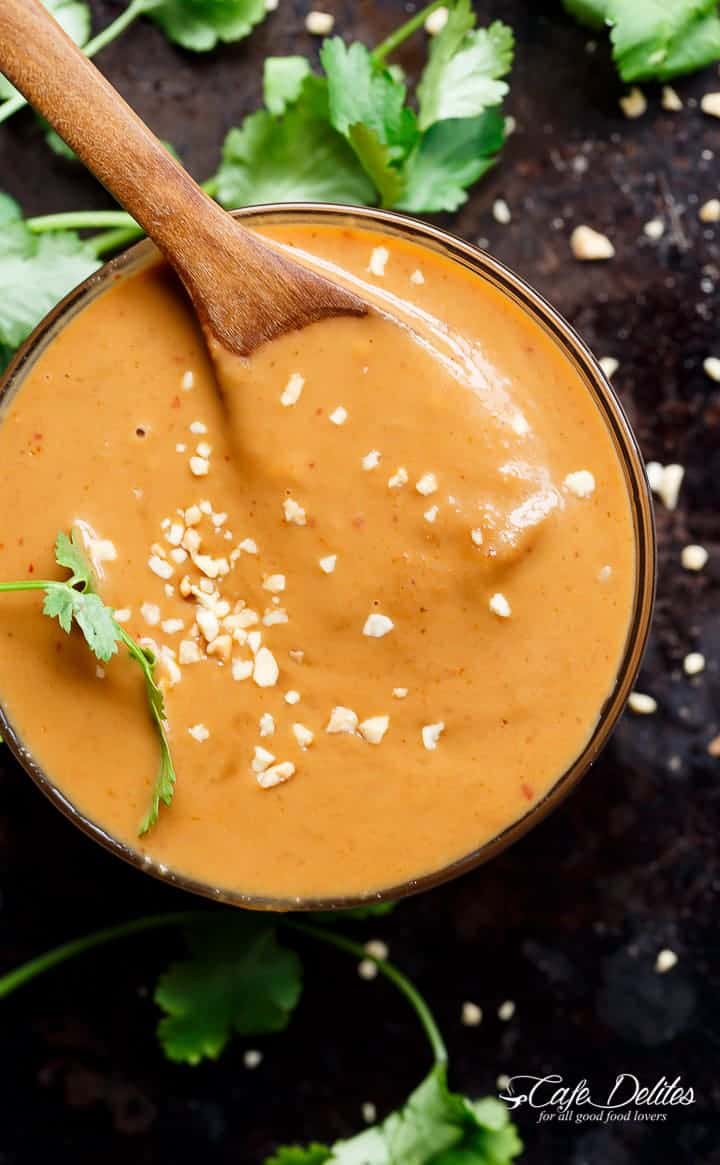 Easy Satay Dipping Sauce | https://cafedelites.com