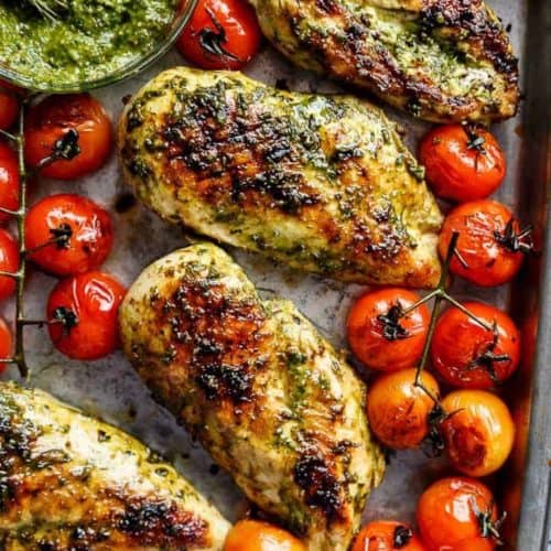 2 Ingredient Pesto Chicken Cafe Delites