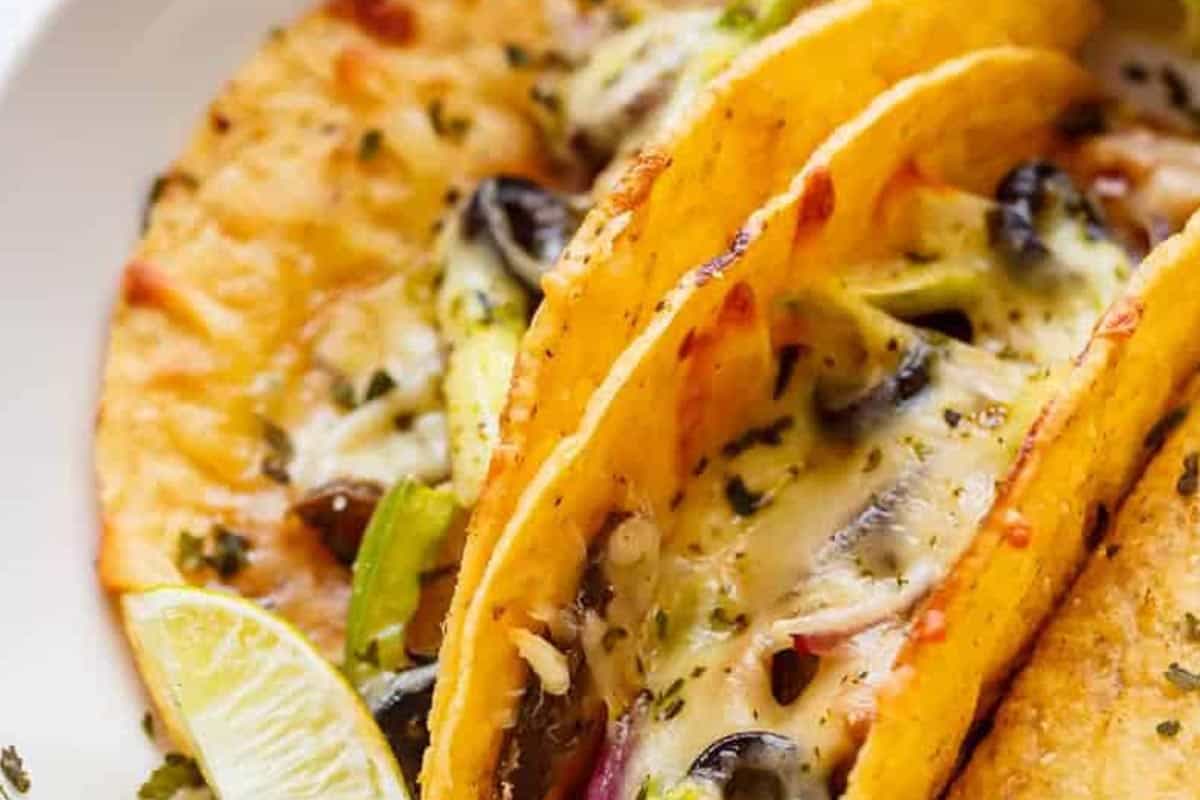 Close-up shot of Baked BBQ Chicken Tacos. - 10