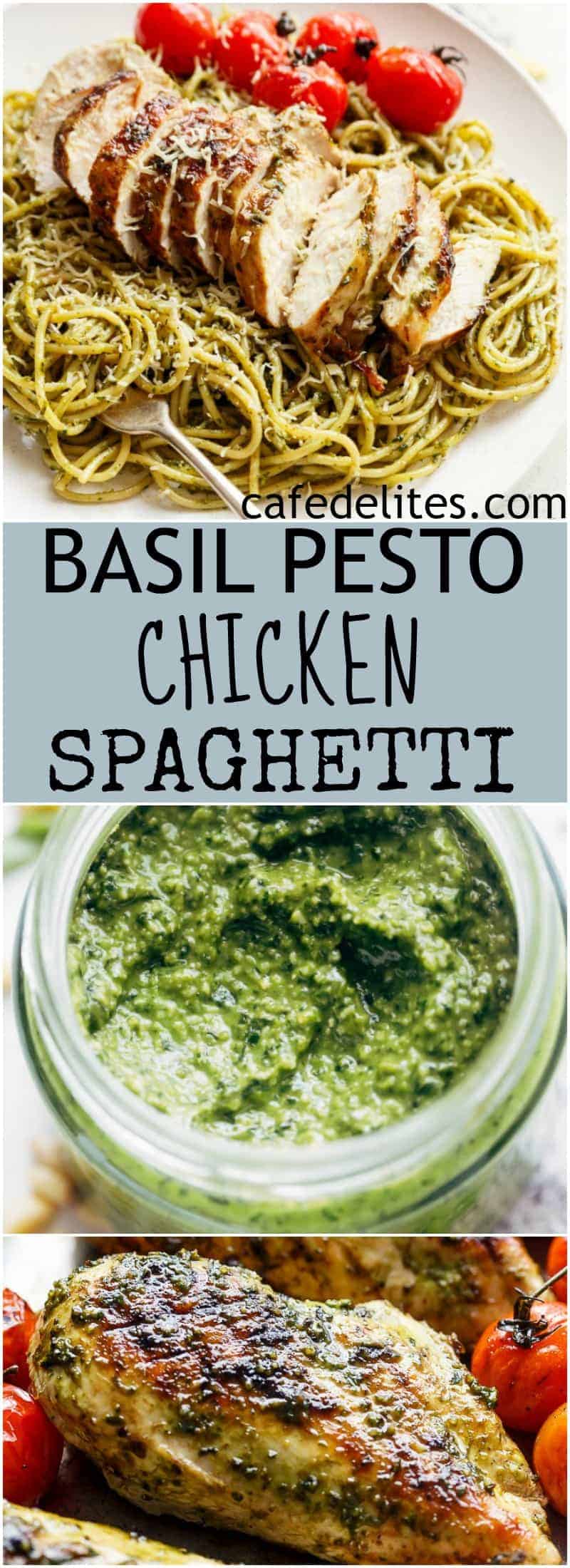 Basil Pesto Chicken Spaghetti Cafe Delites