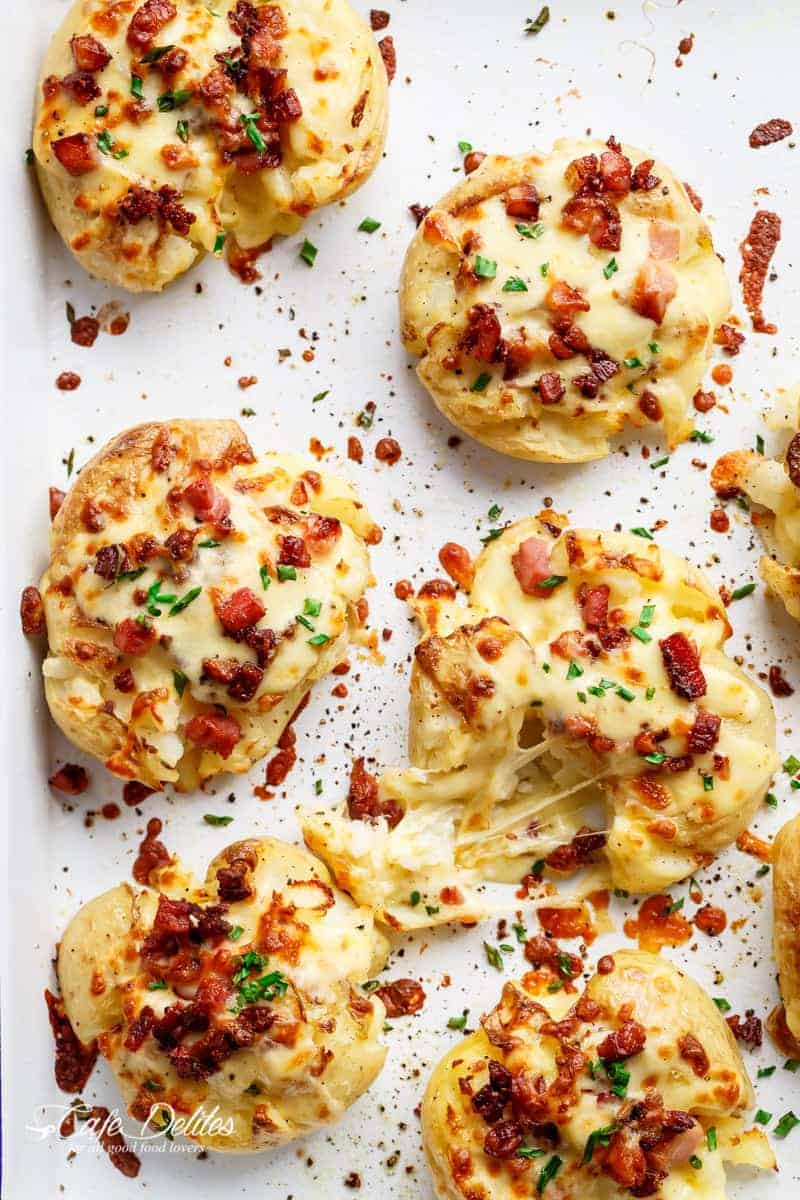 Best Loaded Smashed Potatoes Recipe - How To Make Loaded Smashed