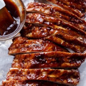 Slices of Slow Cooker Barbecue Ribs