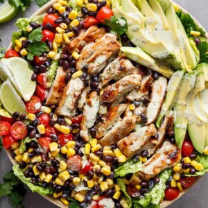 Chili Lime Southwestern Chicken Salad in a bowl