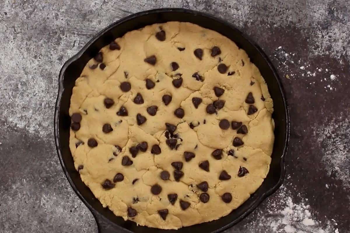 Sprinkled the top of dough with chocolate chips. - 9