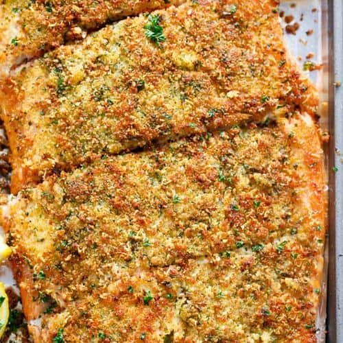 Crispy Garlic Parmesan Salmon