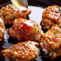 Sticky and Easy Honey Garlic Chicken made simple, with the most amazing 5-ingredient honey garlic sauce that is so good you’ll want it on everything! | https://cafedelites.com