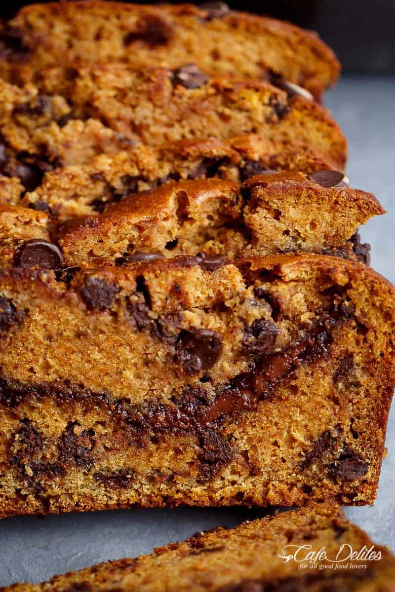 Nutella Pumpkin Chocolate Chip Bread