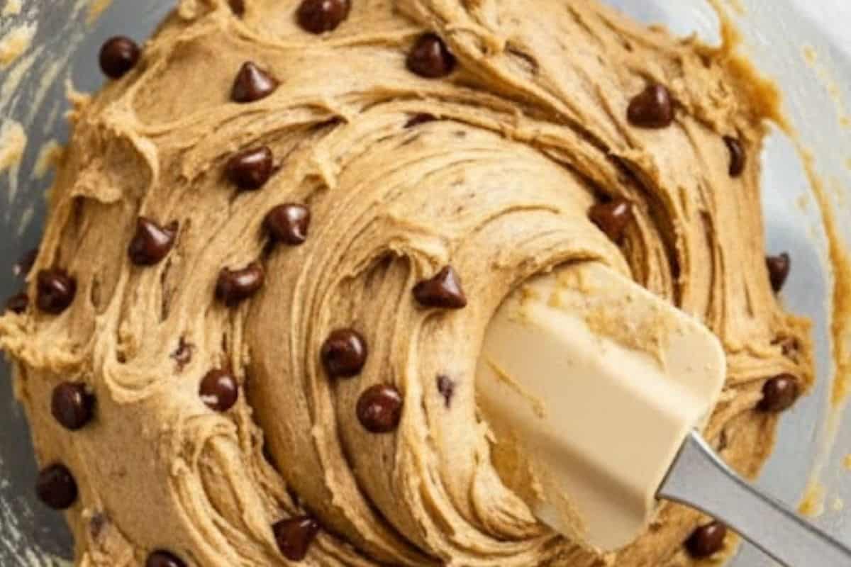 Gently fold in half of the chocolate chips.