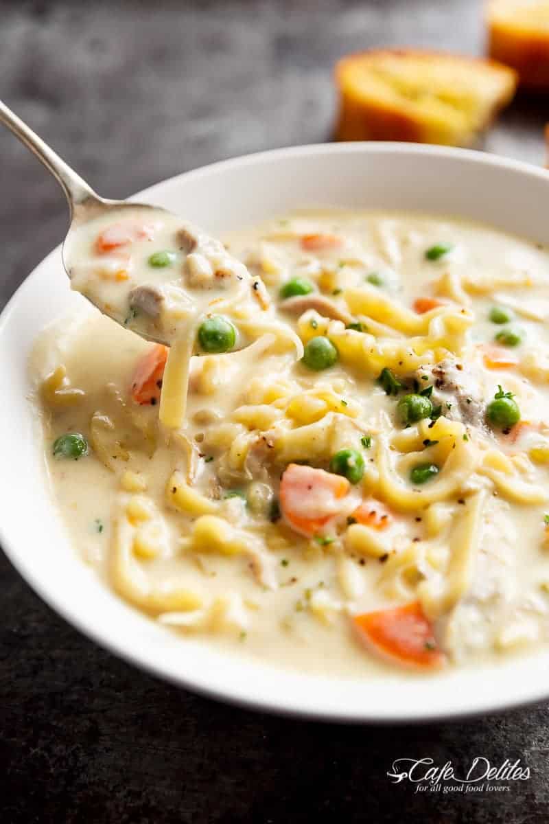 Creamy Chicken Noodle Soup - Cooking Classy