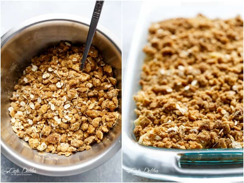 Easy Cinnamon Apple Crisp (Apple Crumble) | https://cafedelites.com