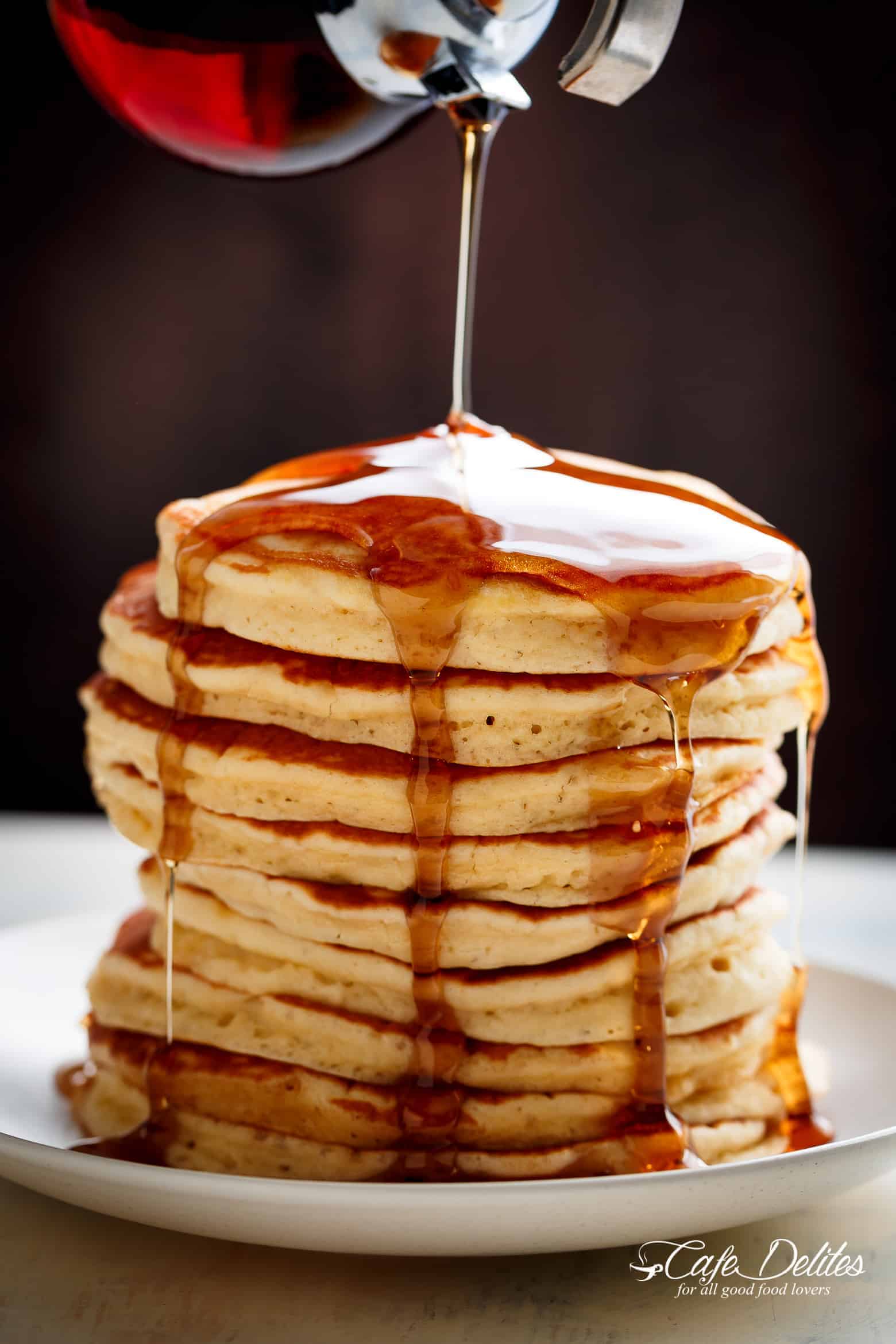 Extra Fluffy Pancakes Recipe Best Fluffy Pancakes Cafe Delites