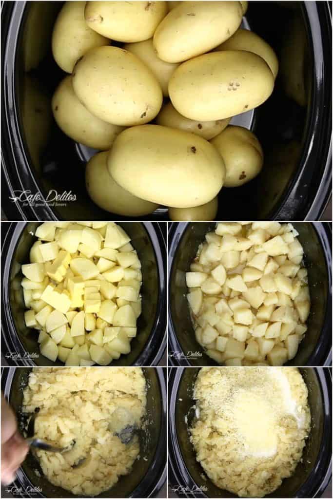 Creamy Slow Cooker Mashed Potatoes Cafe Delites