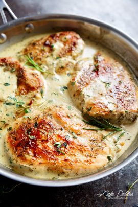 Quick And Easy Creamy Herb Chicken - Cafe Delites