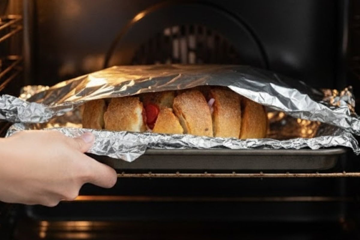 Cover loosely with foil and bake 15 to 20 minutes.