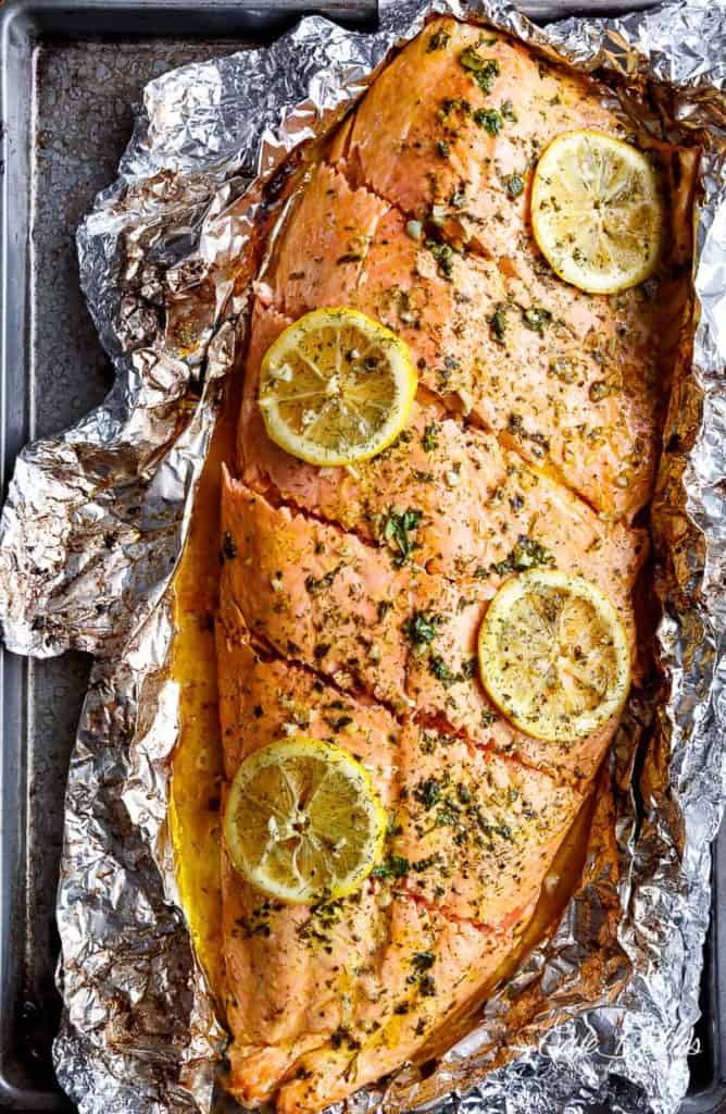 Lemon Butter Garlic Salmon - Cafe Delites