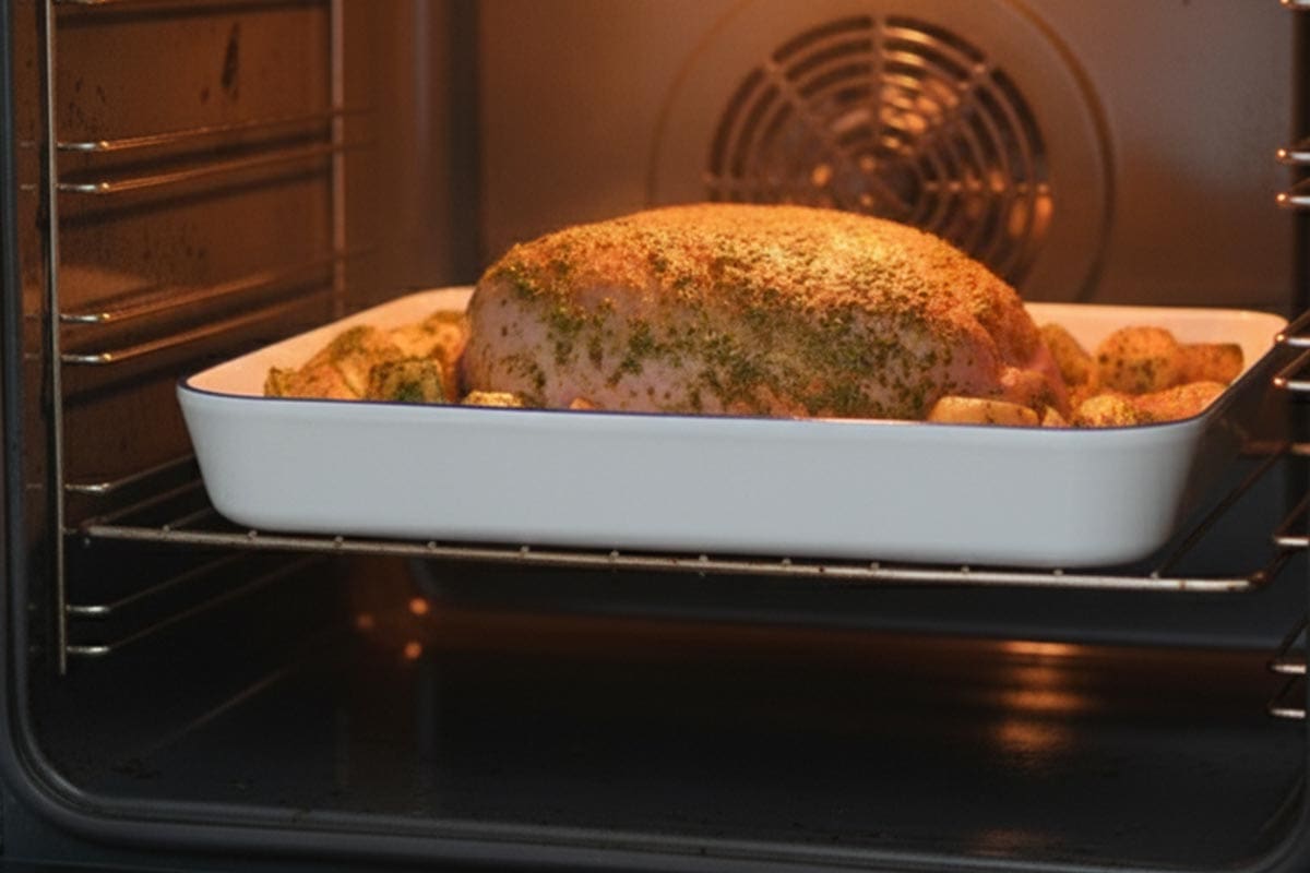 Removed the foil and continue roasting.