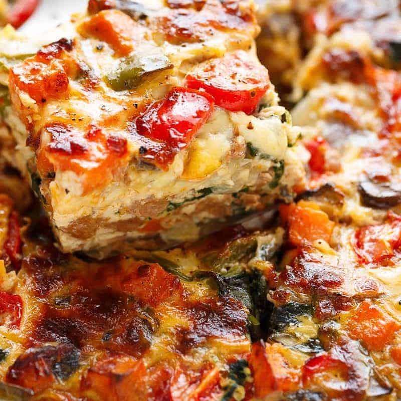 Sweet Potato Hash Brown Breakfast Casserole Cafe Delites