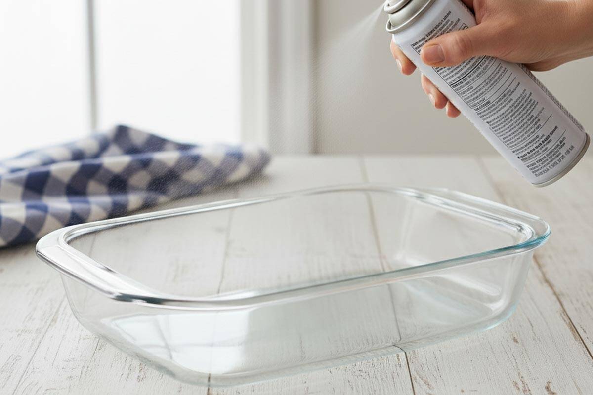 Lightly sprayed the baking dish with cooking oil spray.