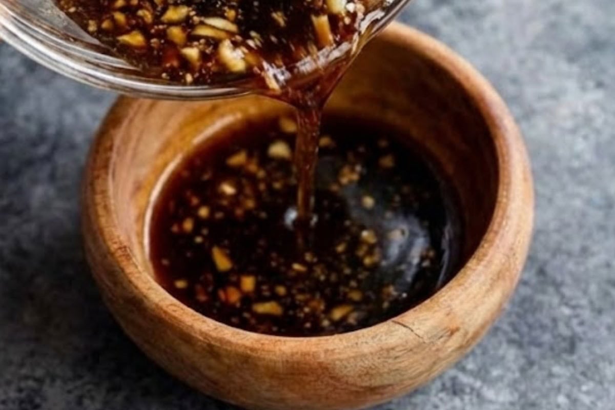 Pour out one half cup of the marinade into a small bowl.