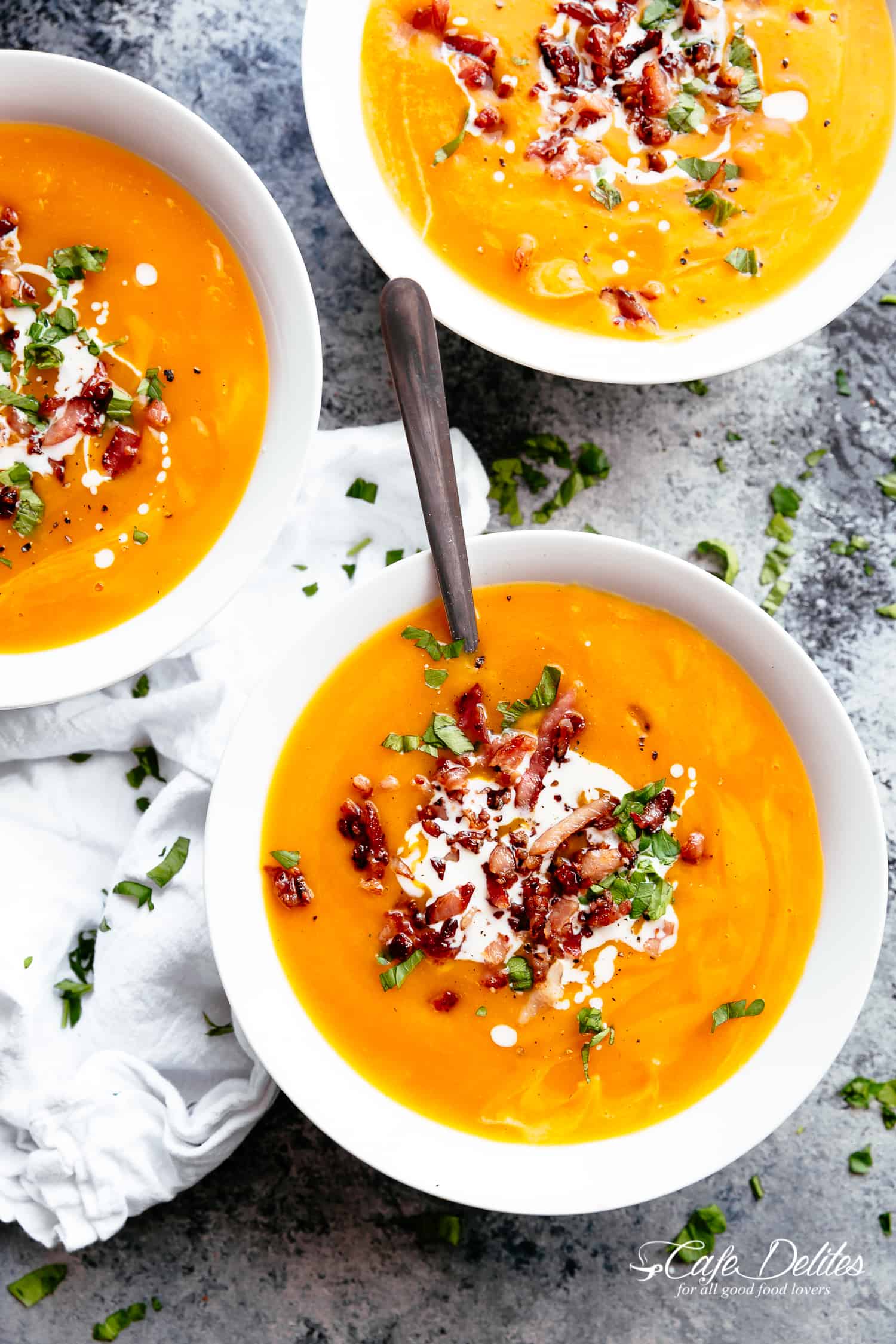 Pumpkin Cream Soup With Shrimp  Party Food - Recipes from Italy